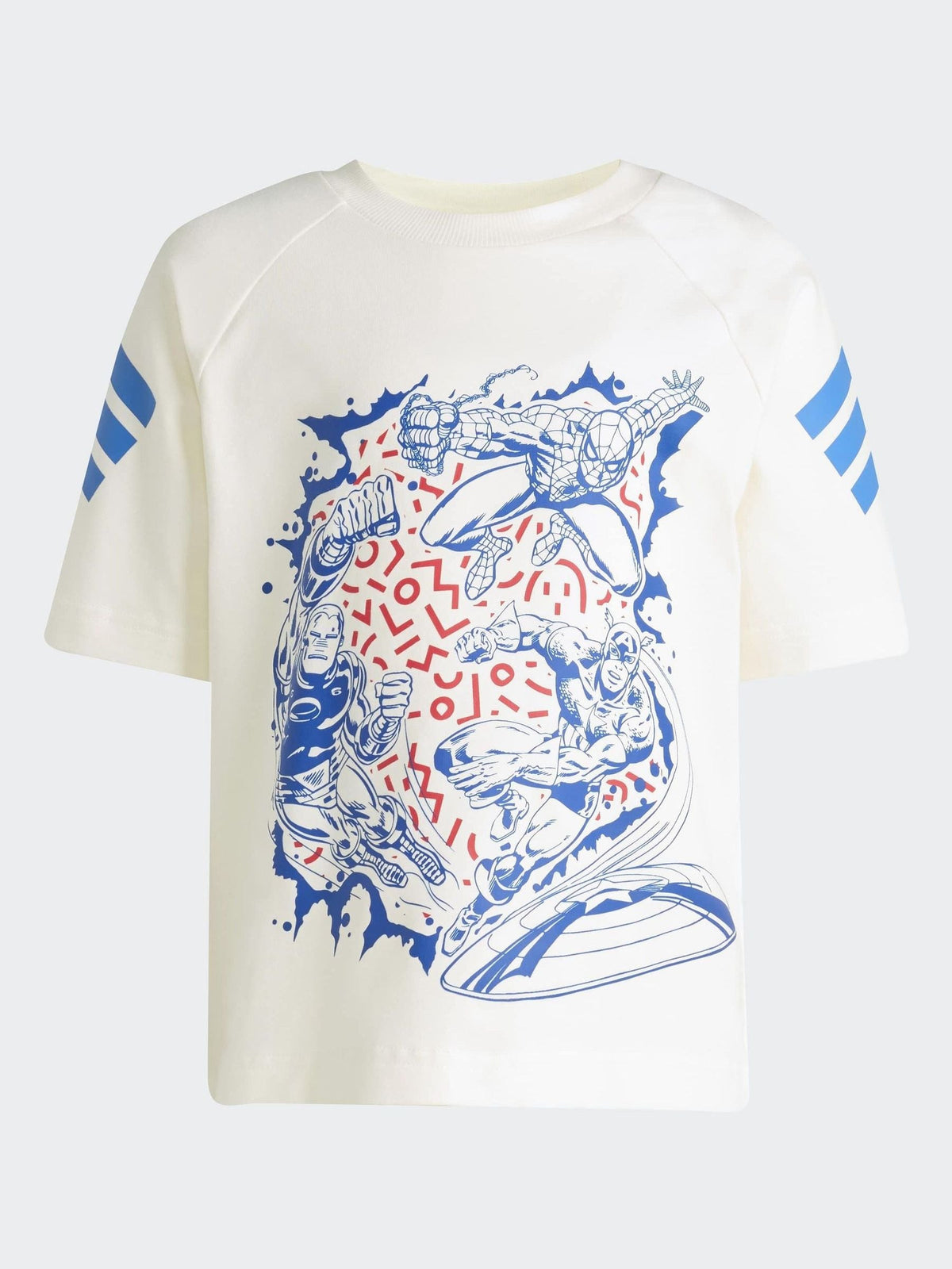 Dsiney Kidz - adidas White Marvel Avengers Little Kids T-Shirt and Shorts Set image 7