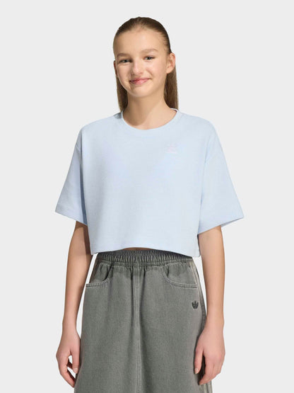 Dsiney Kidz - adidas Originals Blue Cropped Waffle T-Shirt image 1