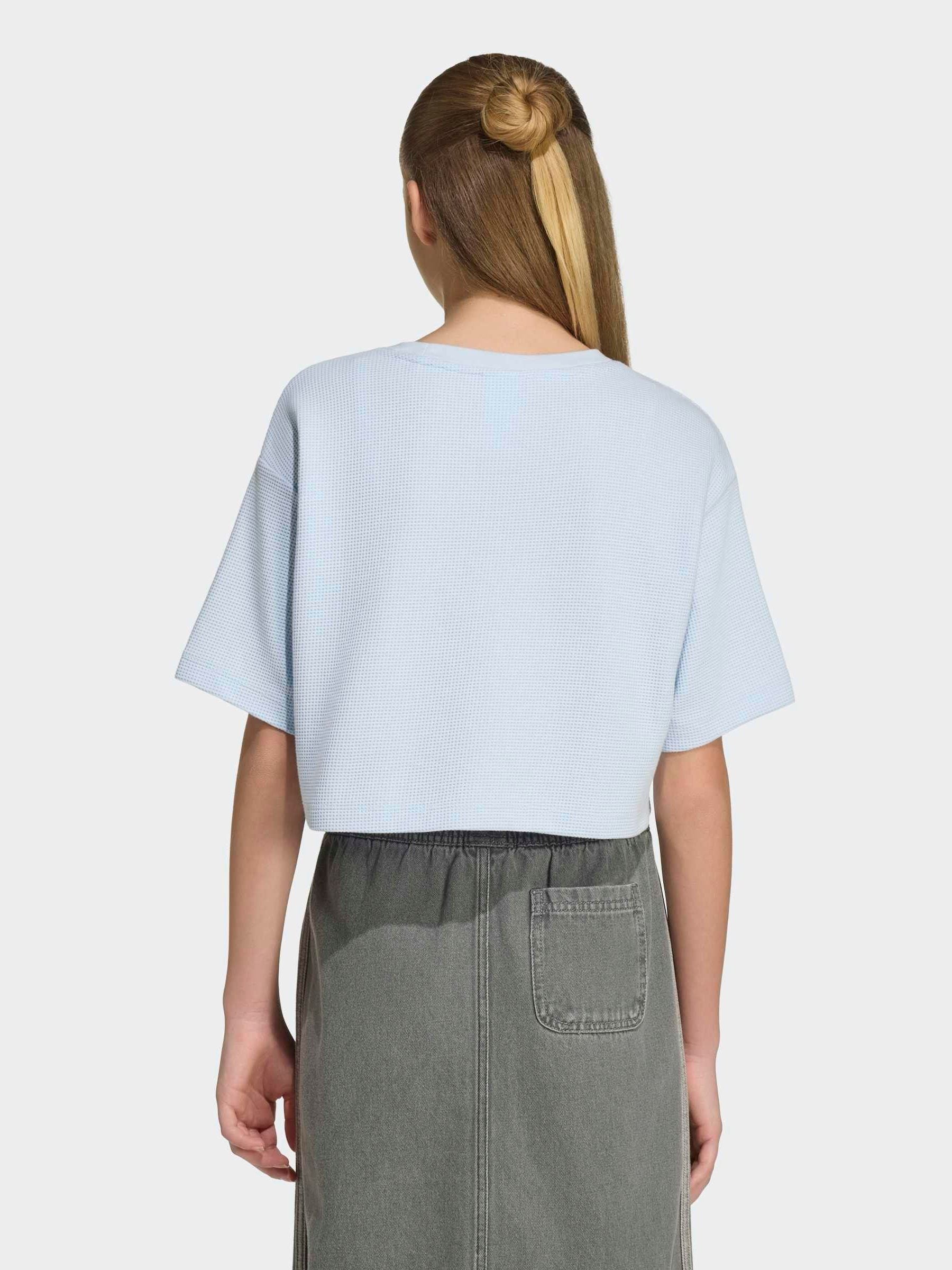 Dsiney Kidz - adidas Originals Blue Cropped Waffle T-Shirt image 2