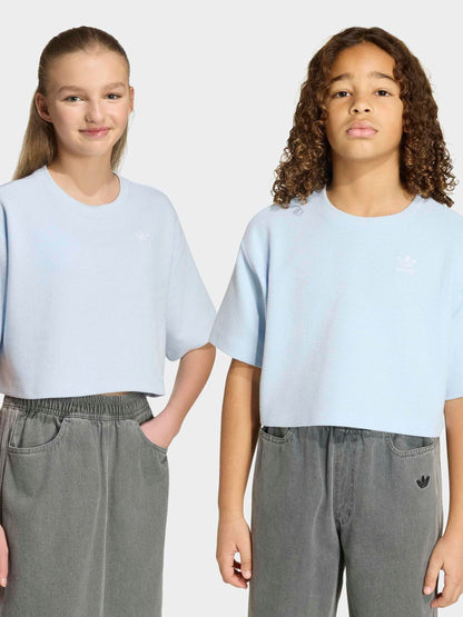 Dsiney Kidz - adidas Originals Blue Cropped Waffle T-Shirt image 3