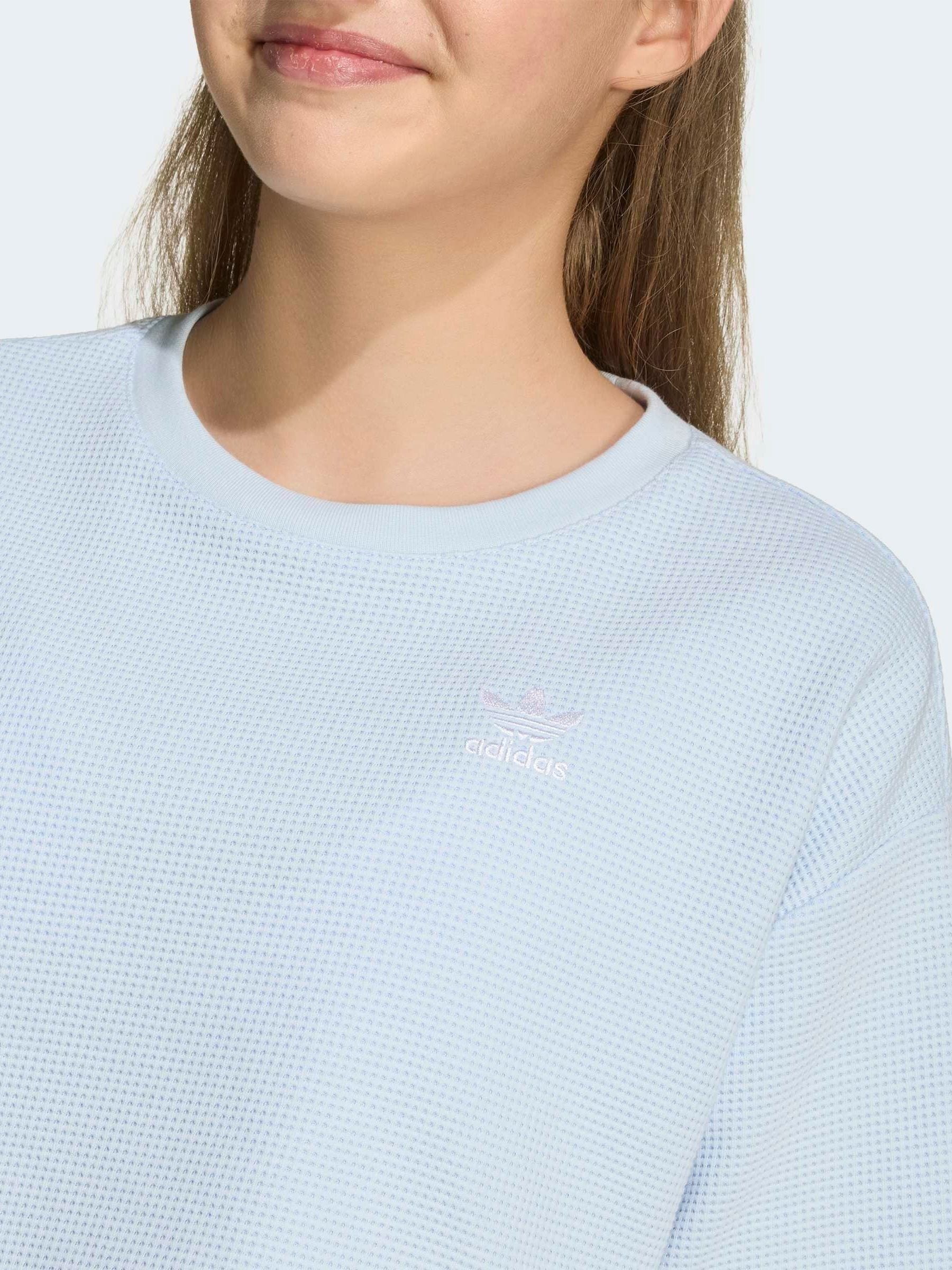 Dsiney Kidz - adidas Originals Blue Cropped Waffle T-Shirt image 5