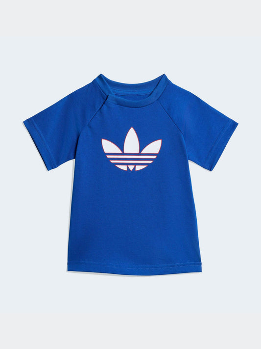adidas Originals Blue Trefoil Top and Shorts Infant Set image 2
