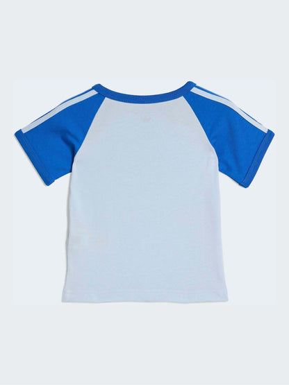 adidas Originals Blue T-Shirt and Sprinter Shorts Infant Set image 3