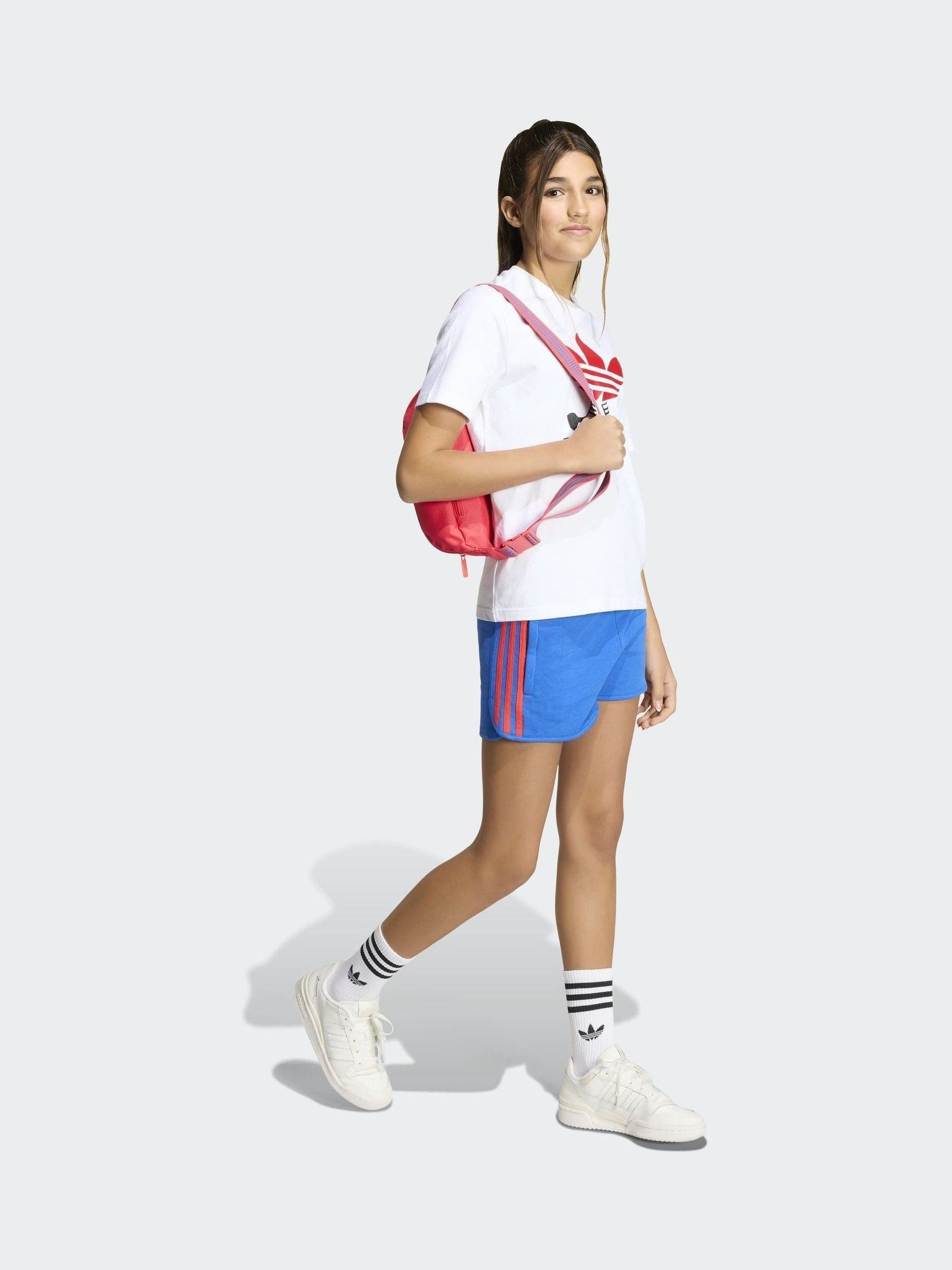 Dsiney Kidz - adidas Originals Blue 3-Stripes Sprinter Shorts image 3