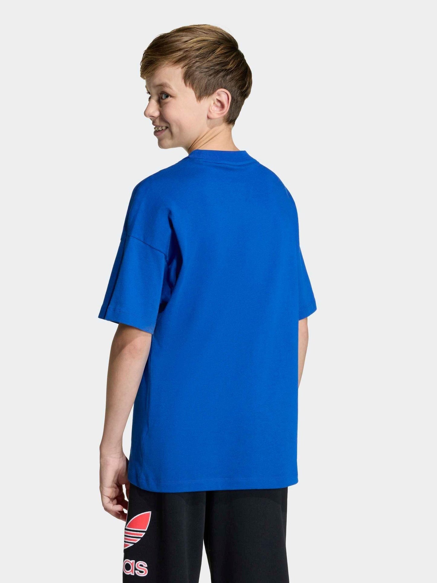 Dsiney Kidz - adidas Originals Blue Blocked Logo Oversized T-Shirt image 2