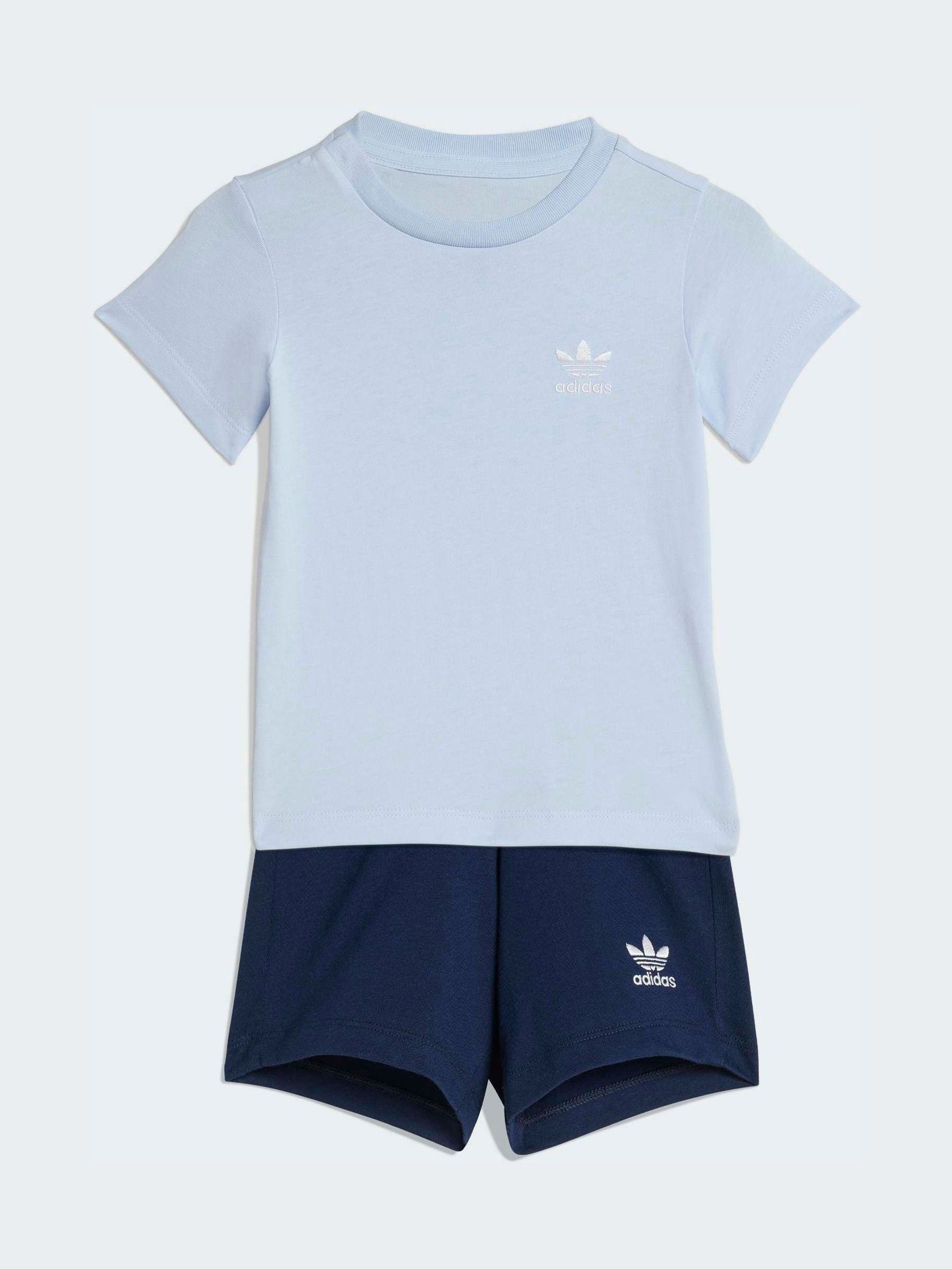 adidas Originals Blue T-Shirt and Shorts Infant Set image 1
