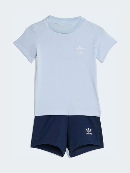 adidas Originals Blue T-Shirt and Shorts Infant Set image 1