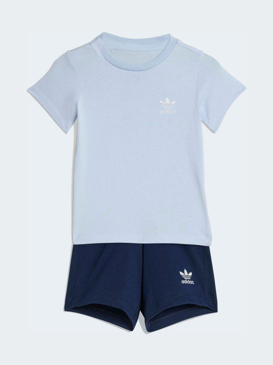 adidas Originals Blue T-Shirt and Shorts Infant Set image 1