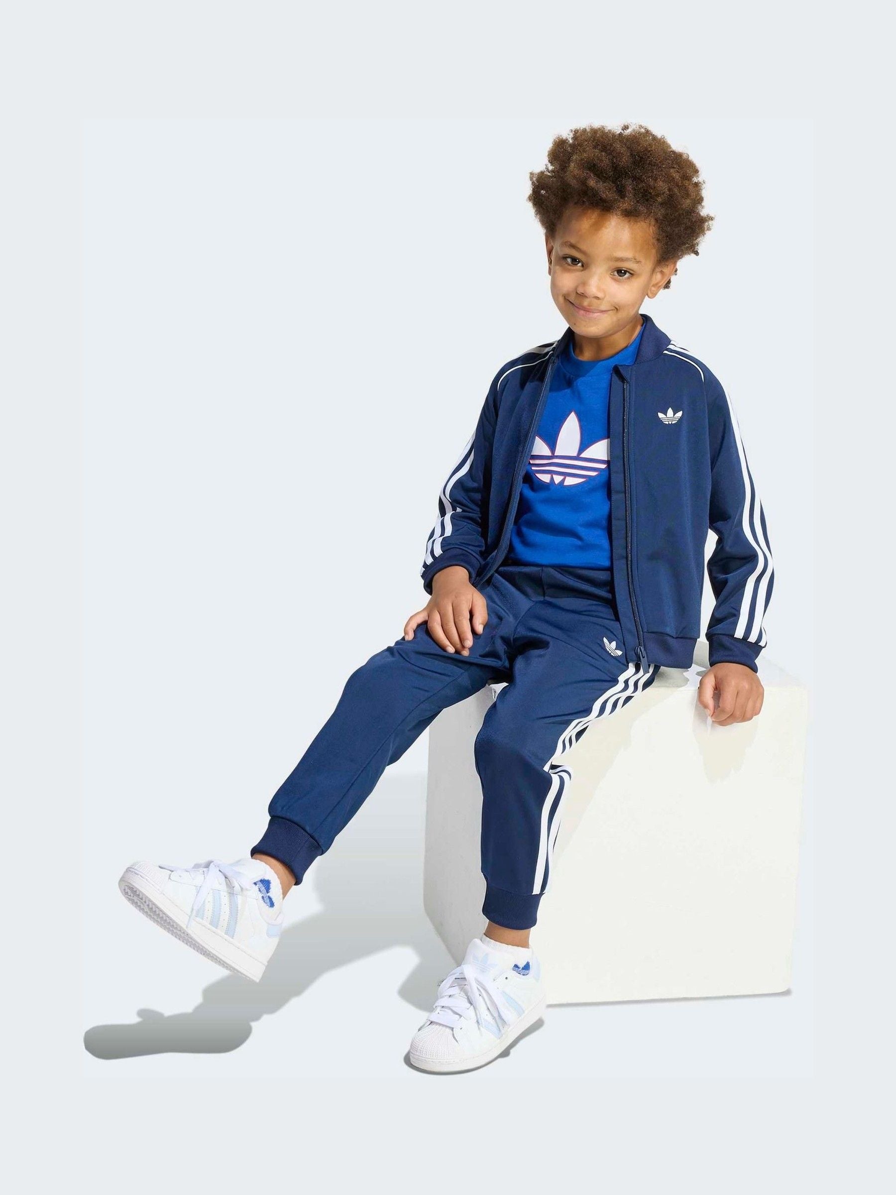 adidas Originals Blue SST Little Kids Tracksuit image 3