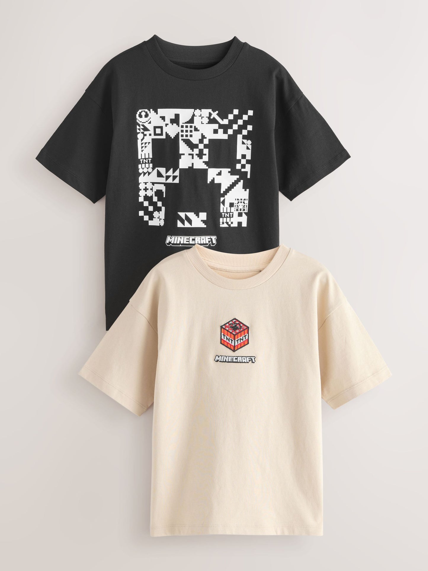 Dsiney Kidz - Stone/Black 2 Pack Minecraft T-Shirt (3-16yrs) image 1