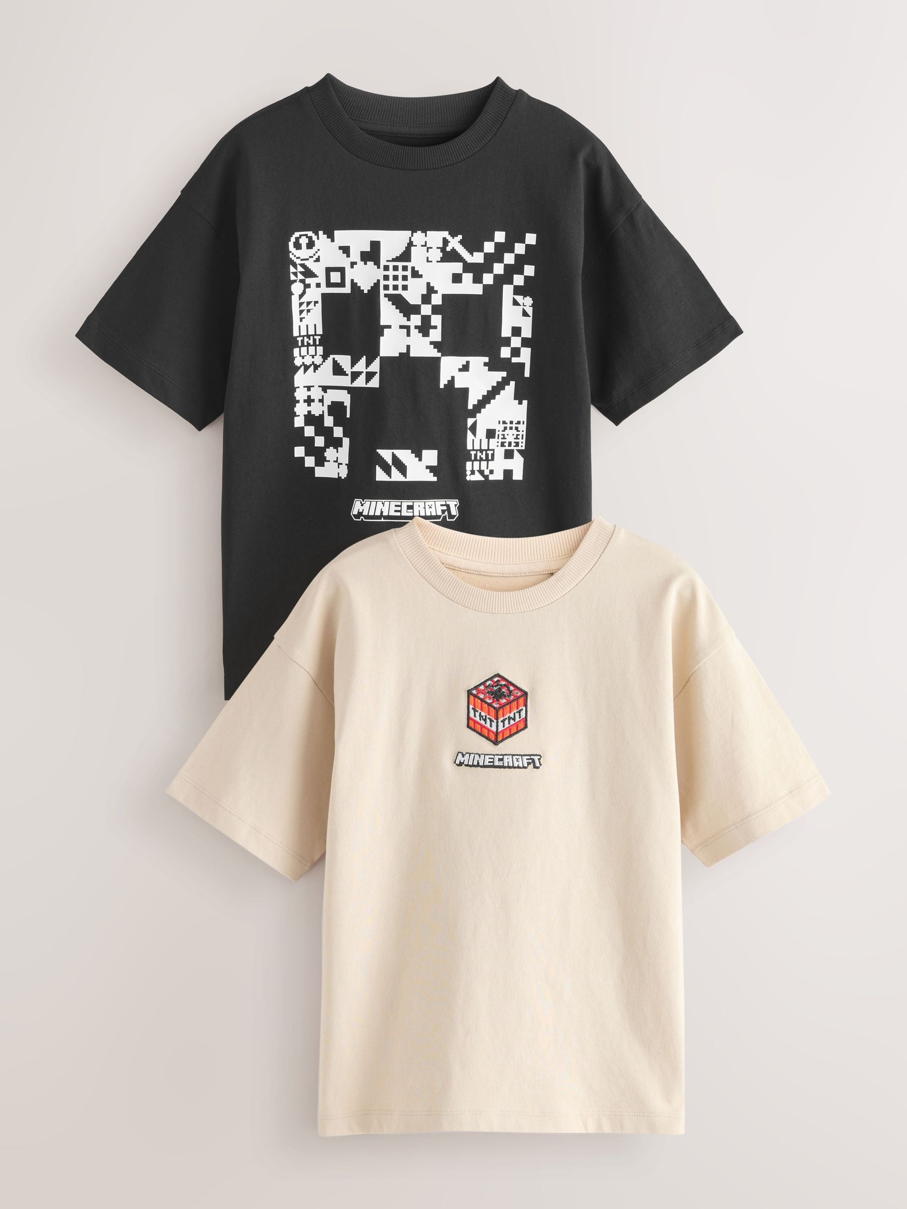 Dsiney Kidz - Stone/Black 2 Pack Minecraft T-Shirt (3-16yrs) image 1