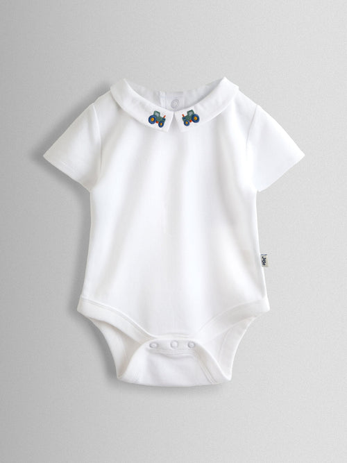 JoJo Maman Bébé White Embroidered Collar Body image 1