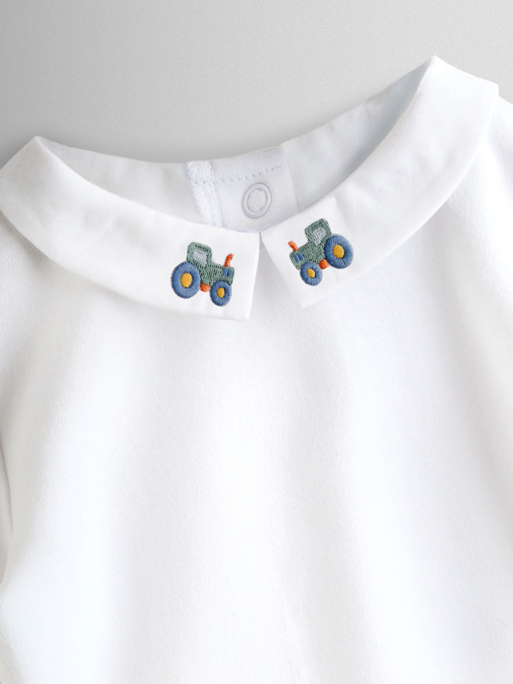 JoJo Maman Bébé White Embroidered Collar Body image 3