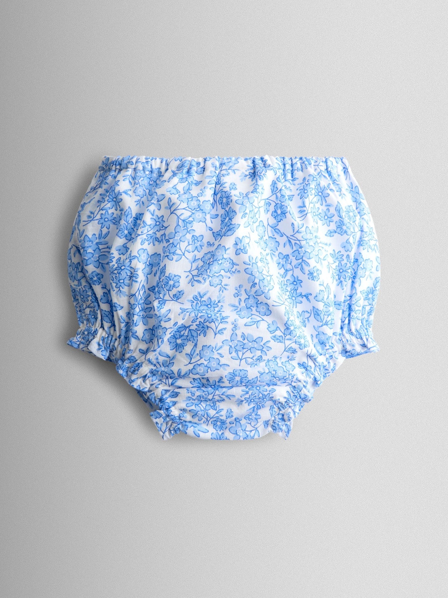 JoJo Maman Bébé Blue Garden Floral Smocked Woven Dress image 5