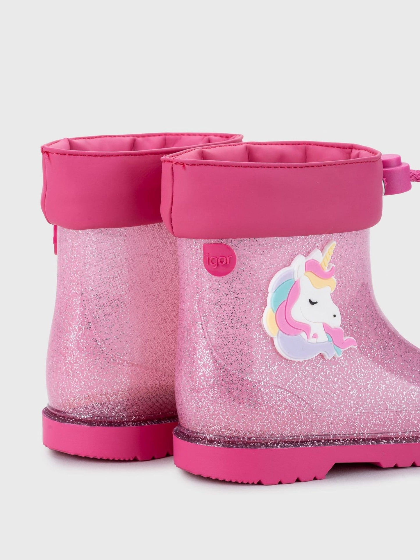 Igor Pink Glitter Unicorn Ankle Wellies image 2