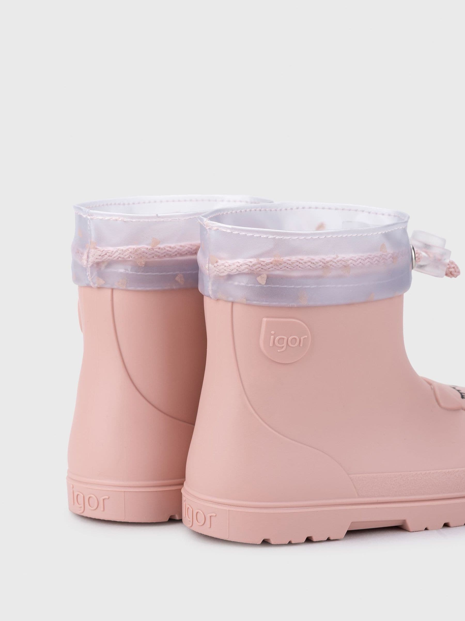 Igor Pink Mendi Cat Ankle Wellies image 2