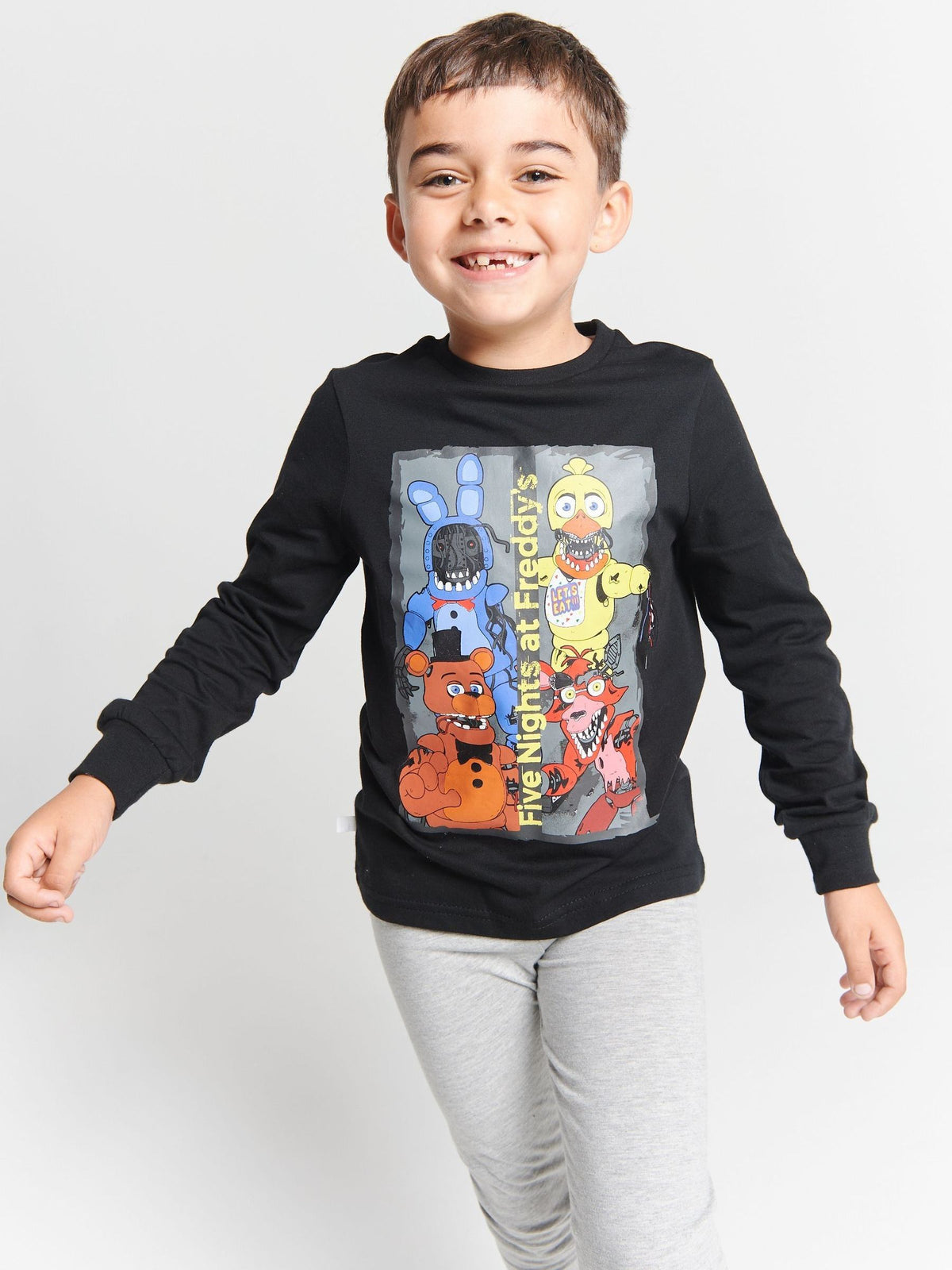 Brand Threads Black Five Nights At Freddys Pyjamas Set - image 1