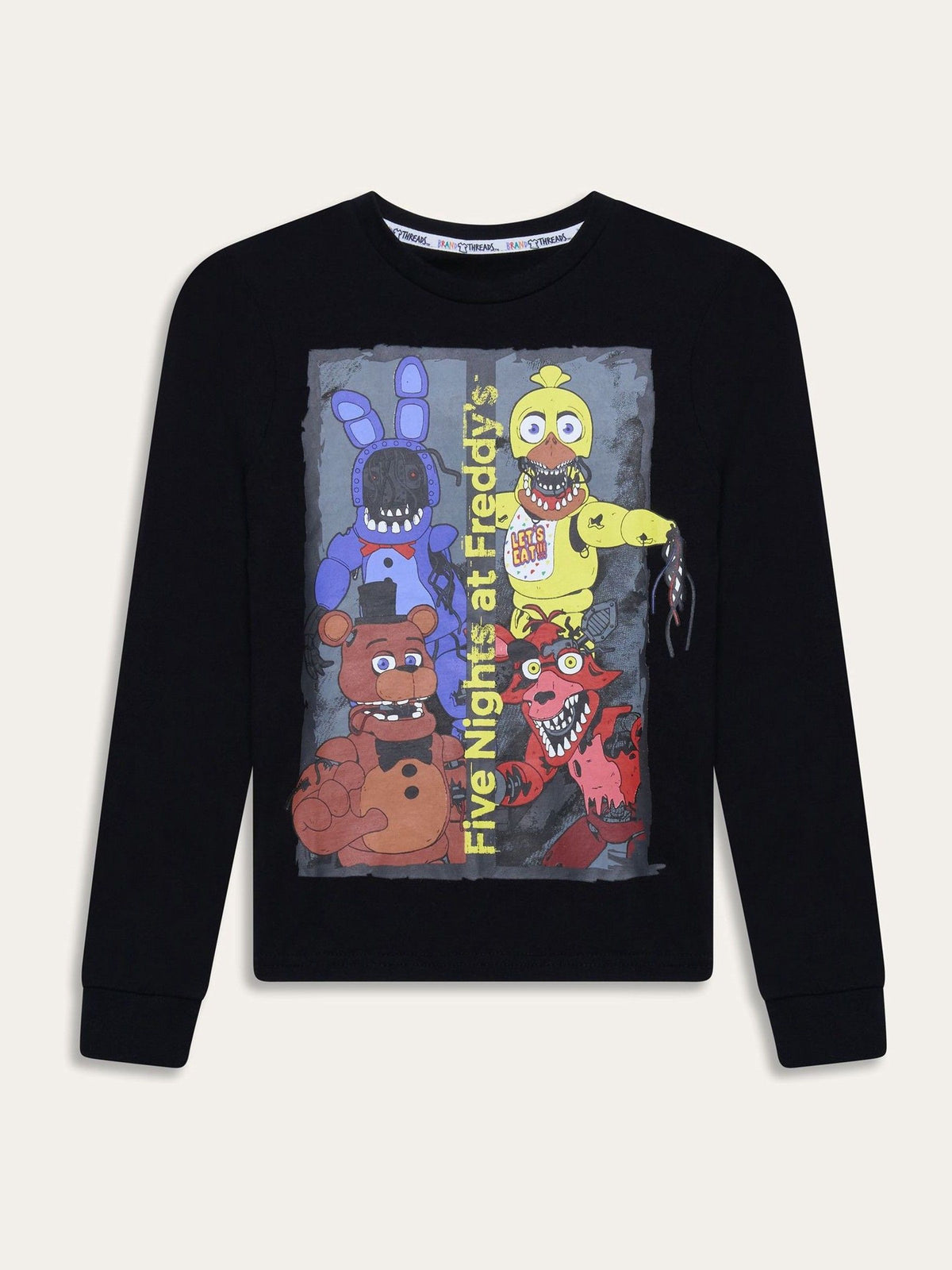 Brand Threads Black Five Nights At Freddys Pyjamas Set - image 6