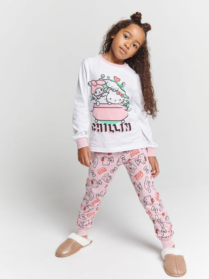 Brand Threads Pink Girls Hello Kitty Pyjamas Set - image 1