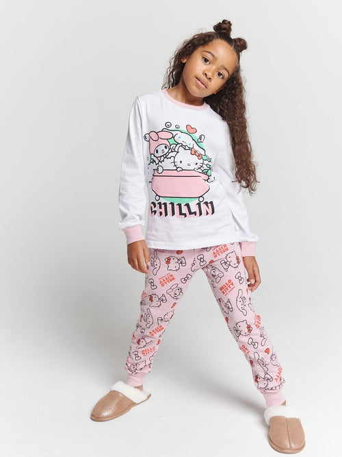 Brand Threads Pink Girls Hello Kitty Pyjamas Set - image 1