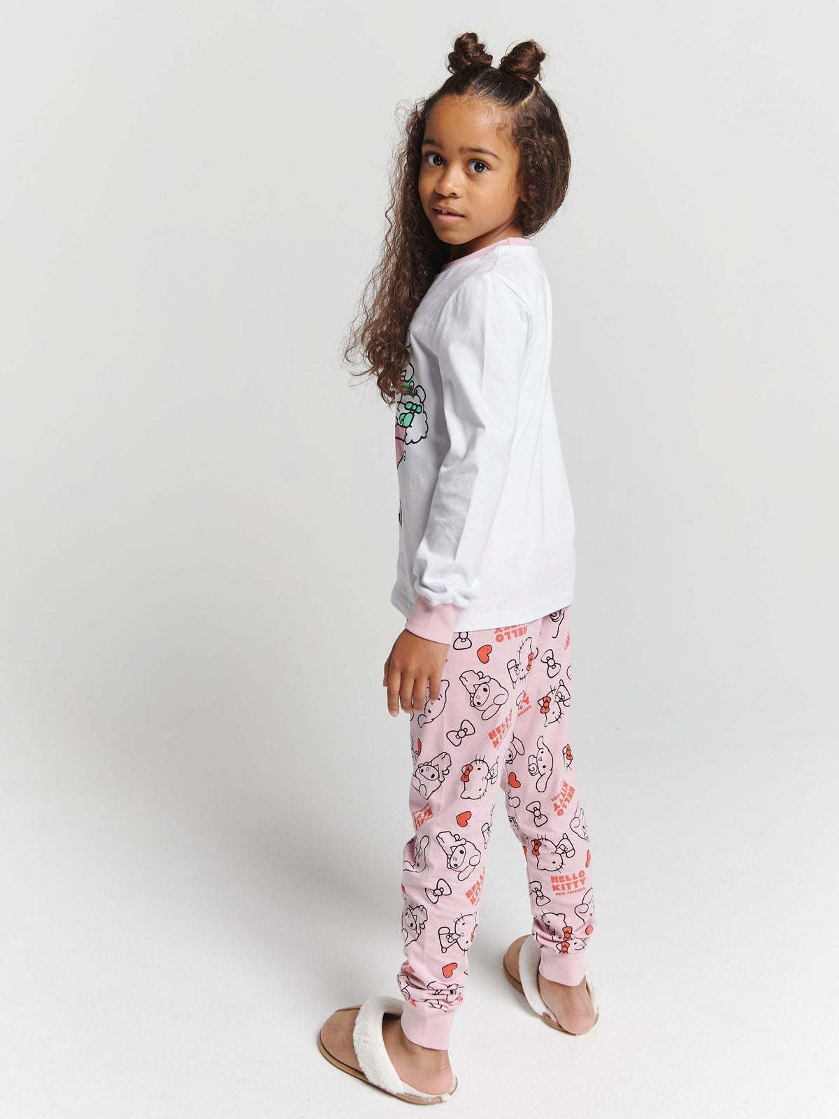 Brand Threads Pink Girls Hello Kitty Pyjamas Set - image 2