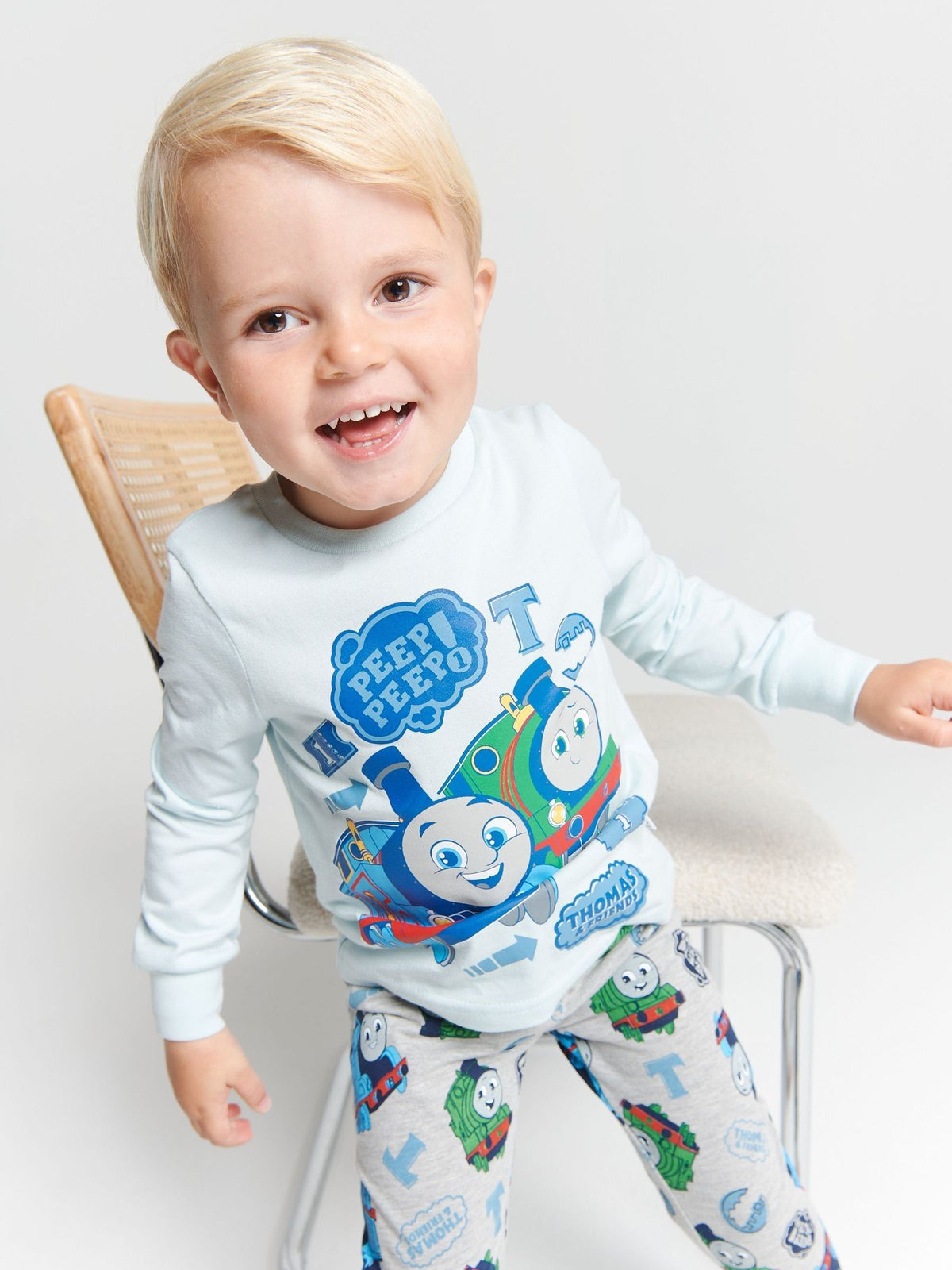 Brand Threads Grey Boys Thomas The Tank Pyjamas Set - image 3