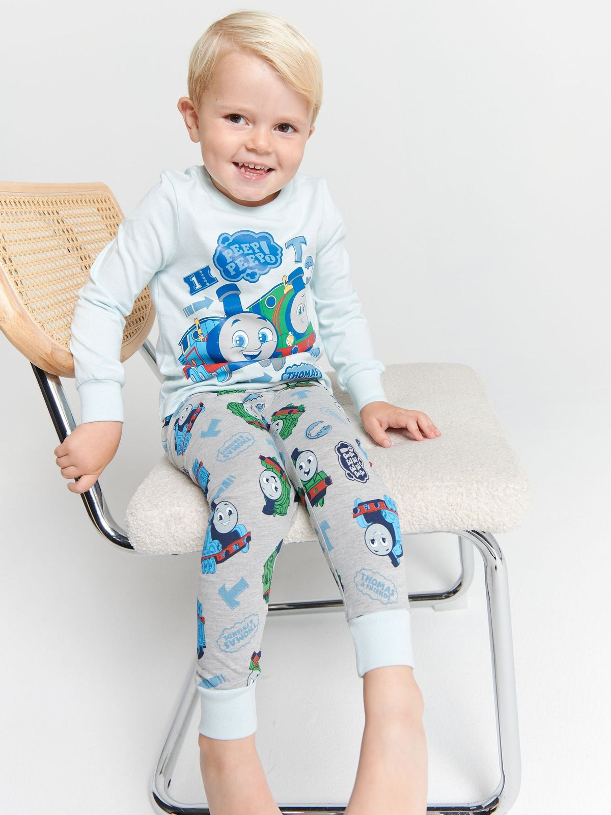 Brand Threads Grey Boys Thomas The Tank Pyjamas Set - image 4