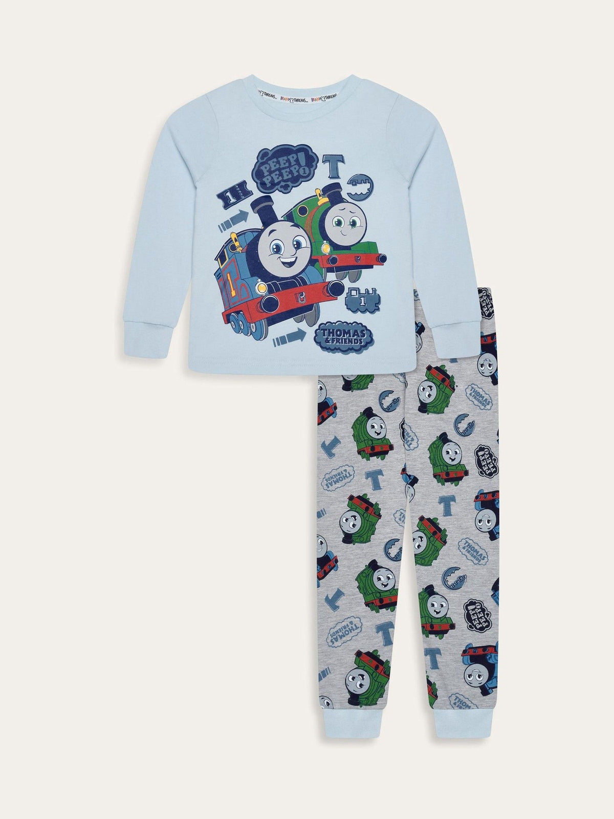 Brand Threads Grey Boys Thomas The Tank Pyjamas Set - image 5