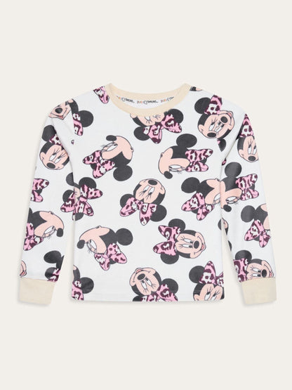 Brand Threads Natural Disney Minnie Mouse Fleece Pyjamas Set - image 7