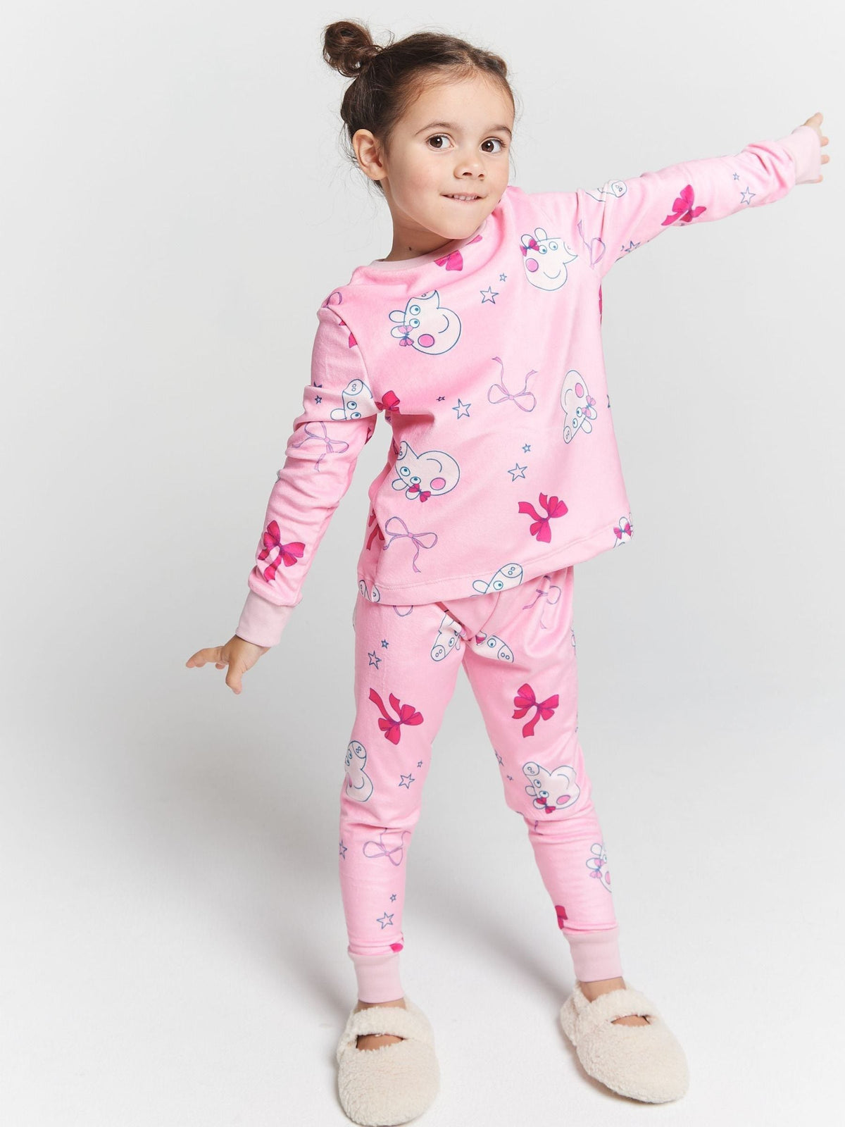 Brand Threads Pink Peppa Pig Fleece Pyjamas Set - image 1