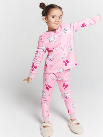 Brand Threads Pink Peppa Pig Fleece Pyjamas Set - image 1