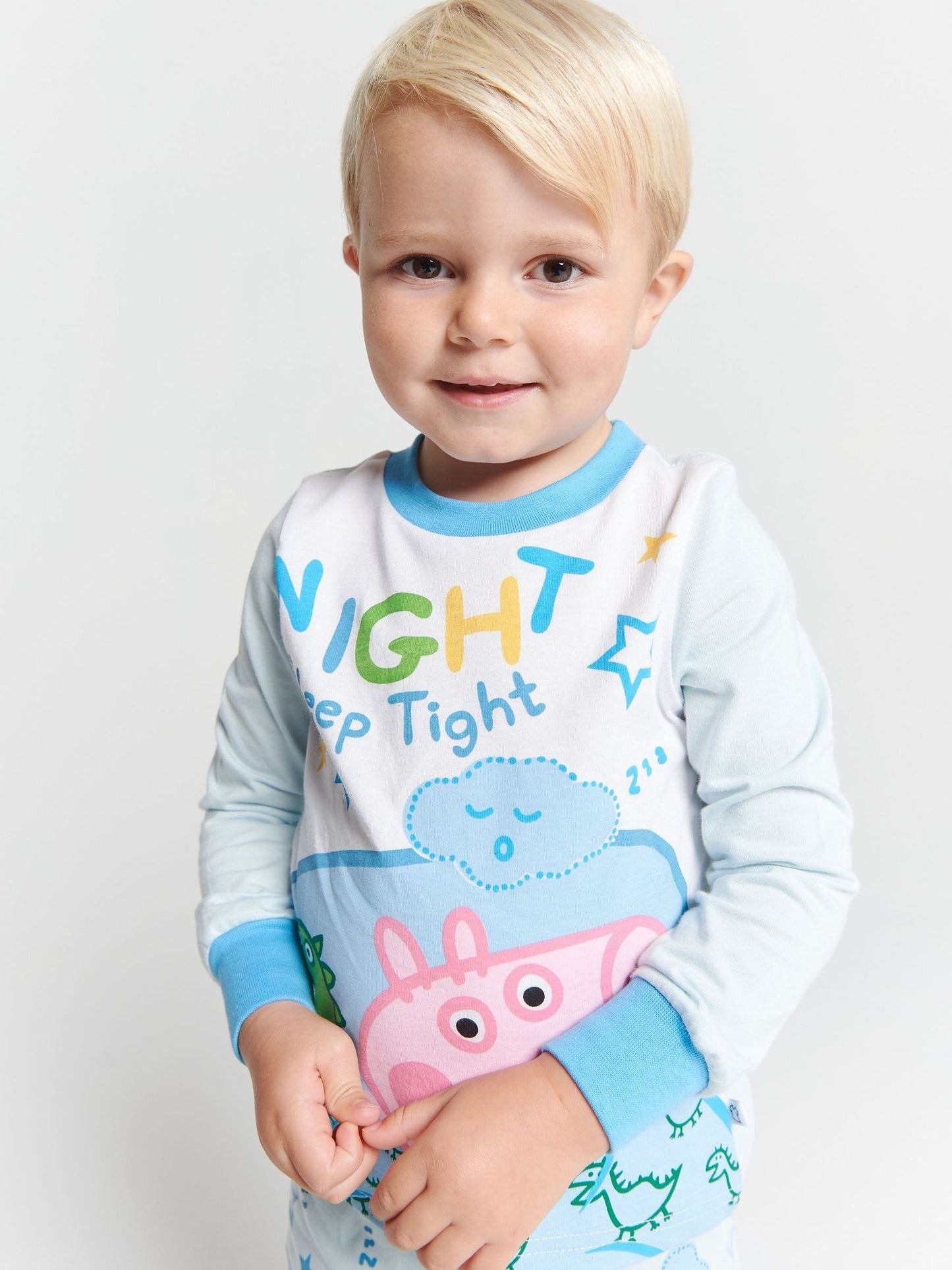 Dsiney Kidz - Brand Threads Blue George Pig Boys Pyjamas Set image 1