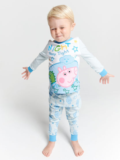 Dsiney Kidz - Brand Threads Blue George Pig Boys Pyjamas Set image 3