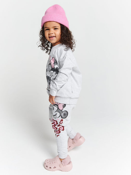 Brand Threads Grey Minnie Mouse Joggers Set image 2