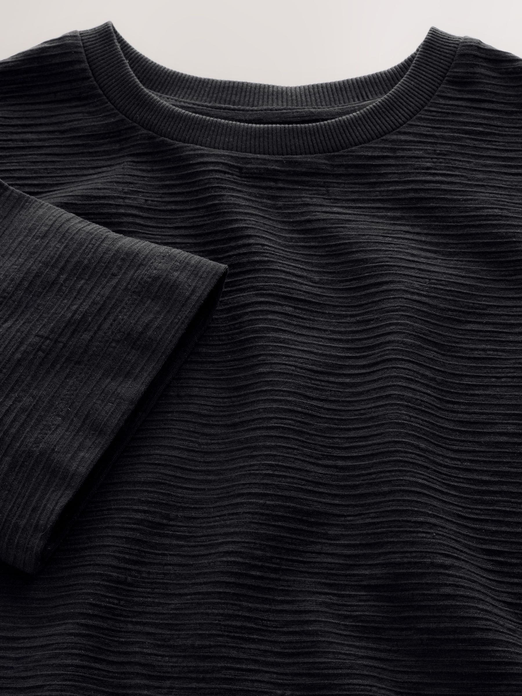 Dsiney Kidz - Black Textured Oversized Boxy T-Shirt (3-16yrs) image 7