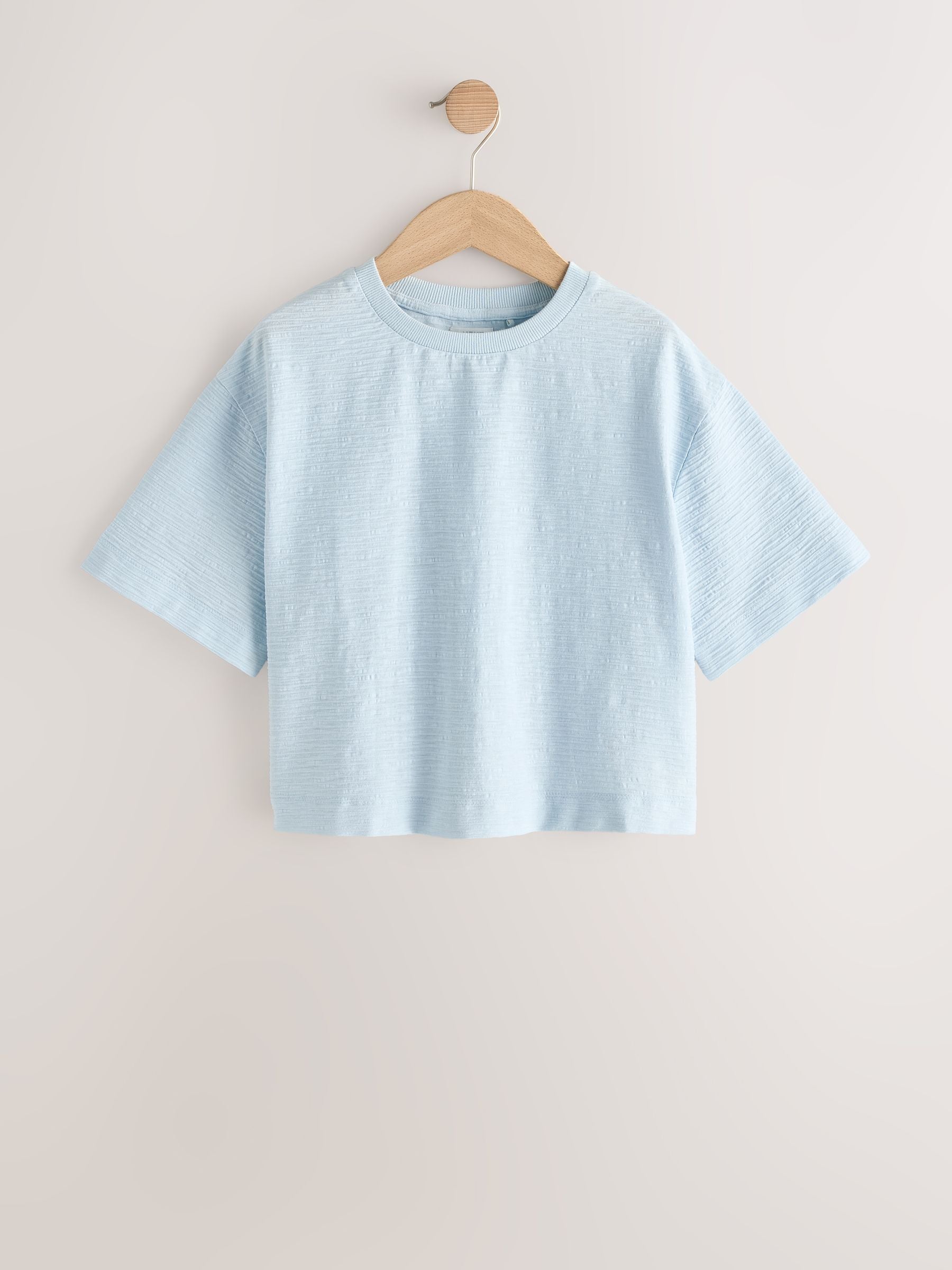 Dsiney Kidz - Blue Textured Oversized Boxy T-Shirt (3-16yrs) image 5