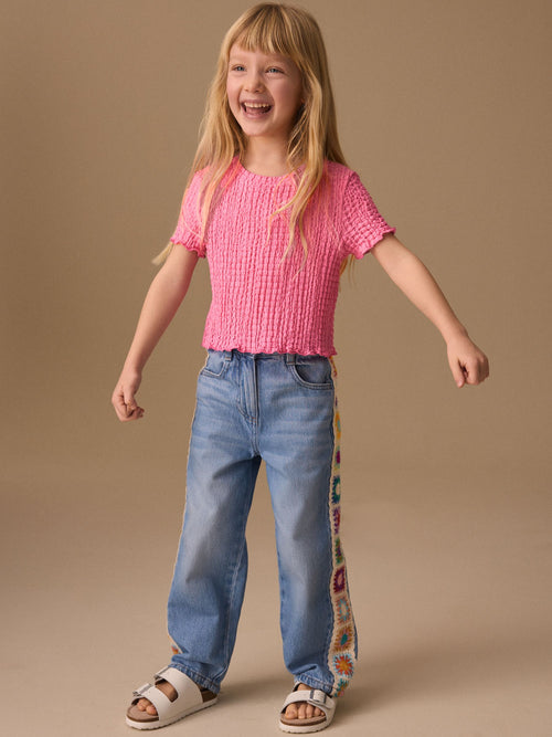 Dsiney Kidz - Pink Textured T-Shirt (3-16yrs) image 1