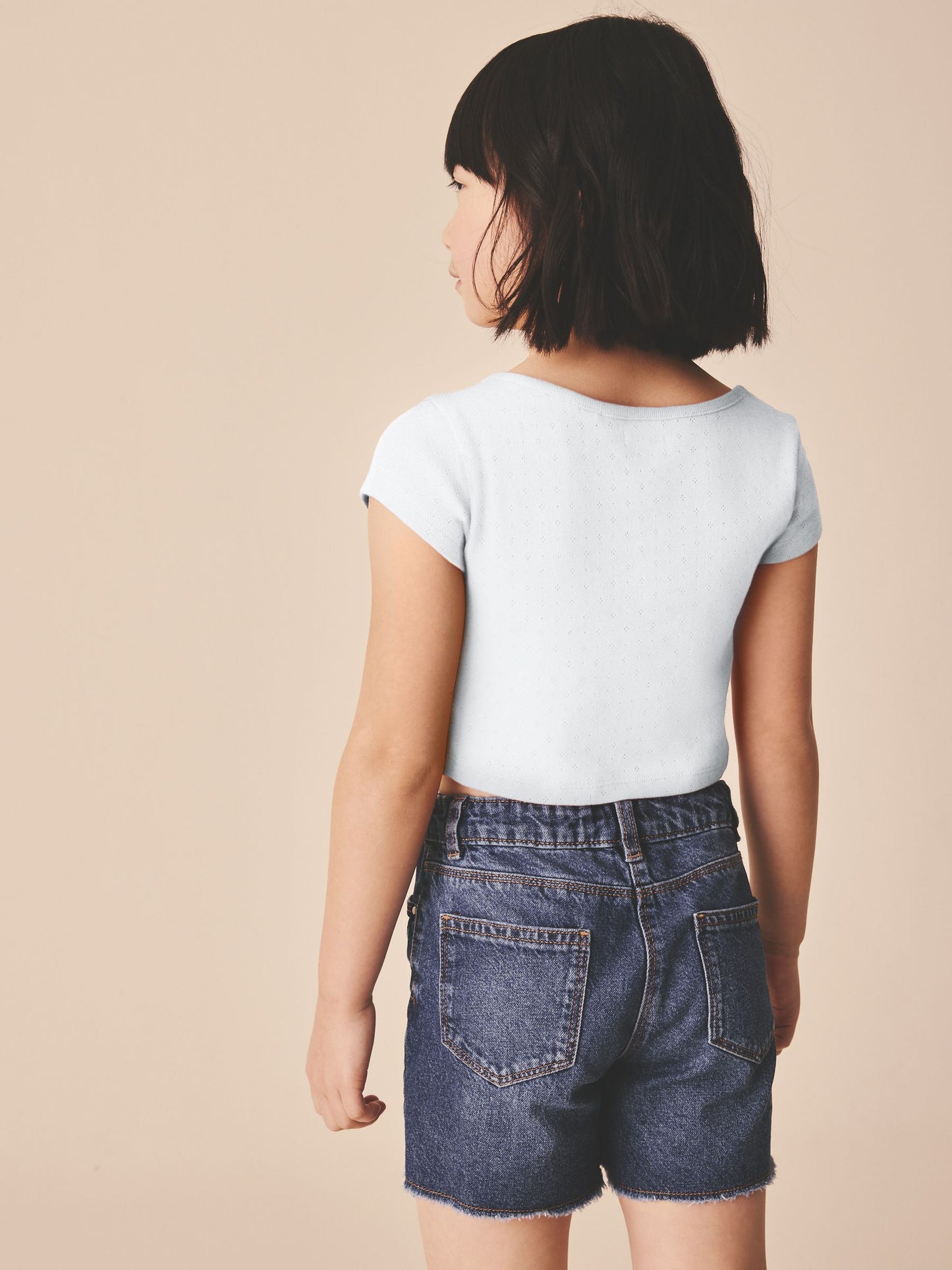 Dsiney Kidz - White Pointelle Button Front Top (3-16yrs) image 2
