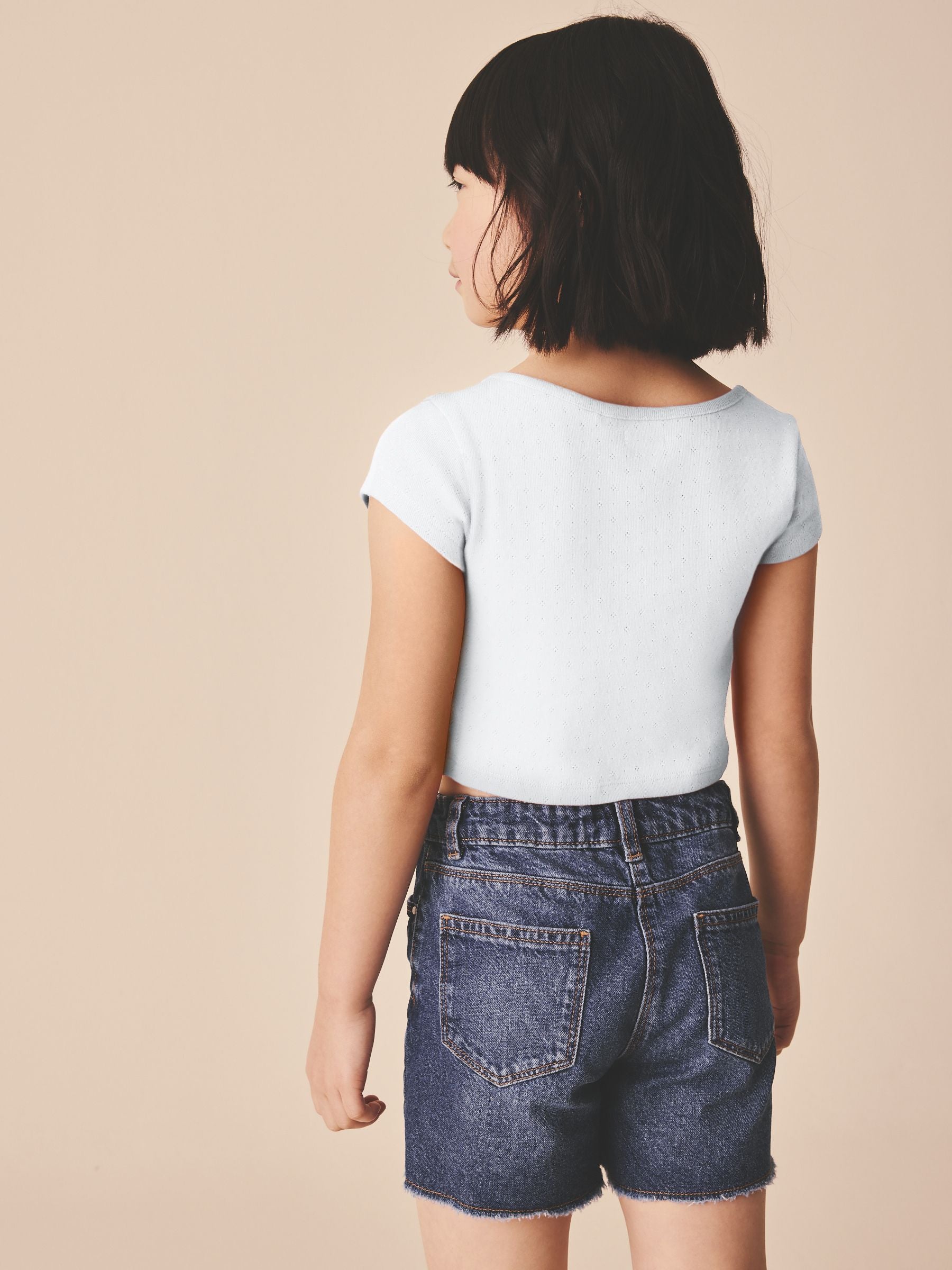 Dsiney Kidz - White Pointelle Button Front Top (3-16yrs) image 2