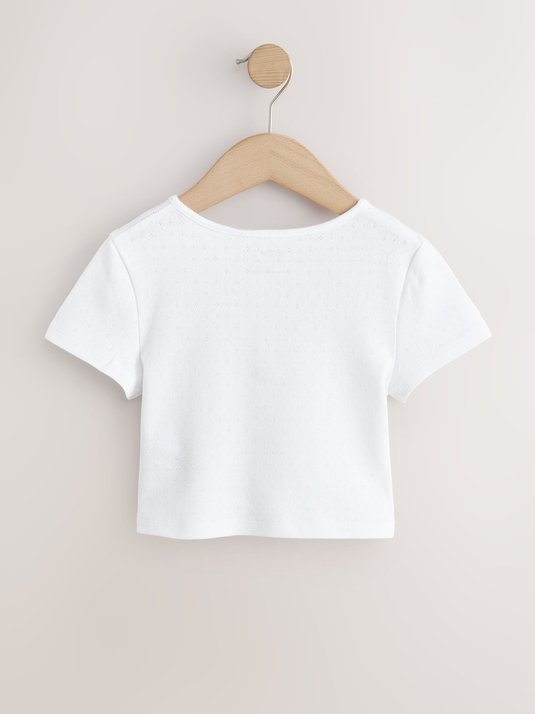 Dsiney Kidz - White Pointelle Button Front Top (3-16yrs) image 5