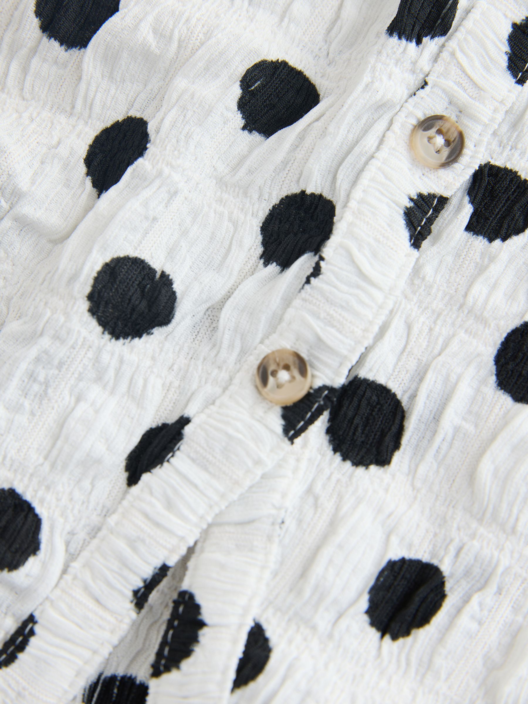 Dsiney Kidz - Black/White Spot Textured Button Front Top (3-16yrs) image 7