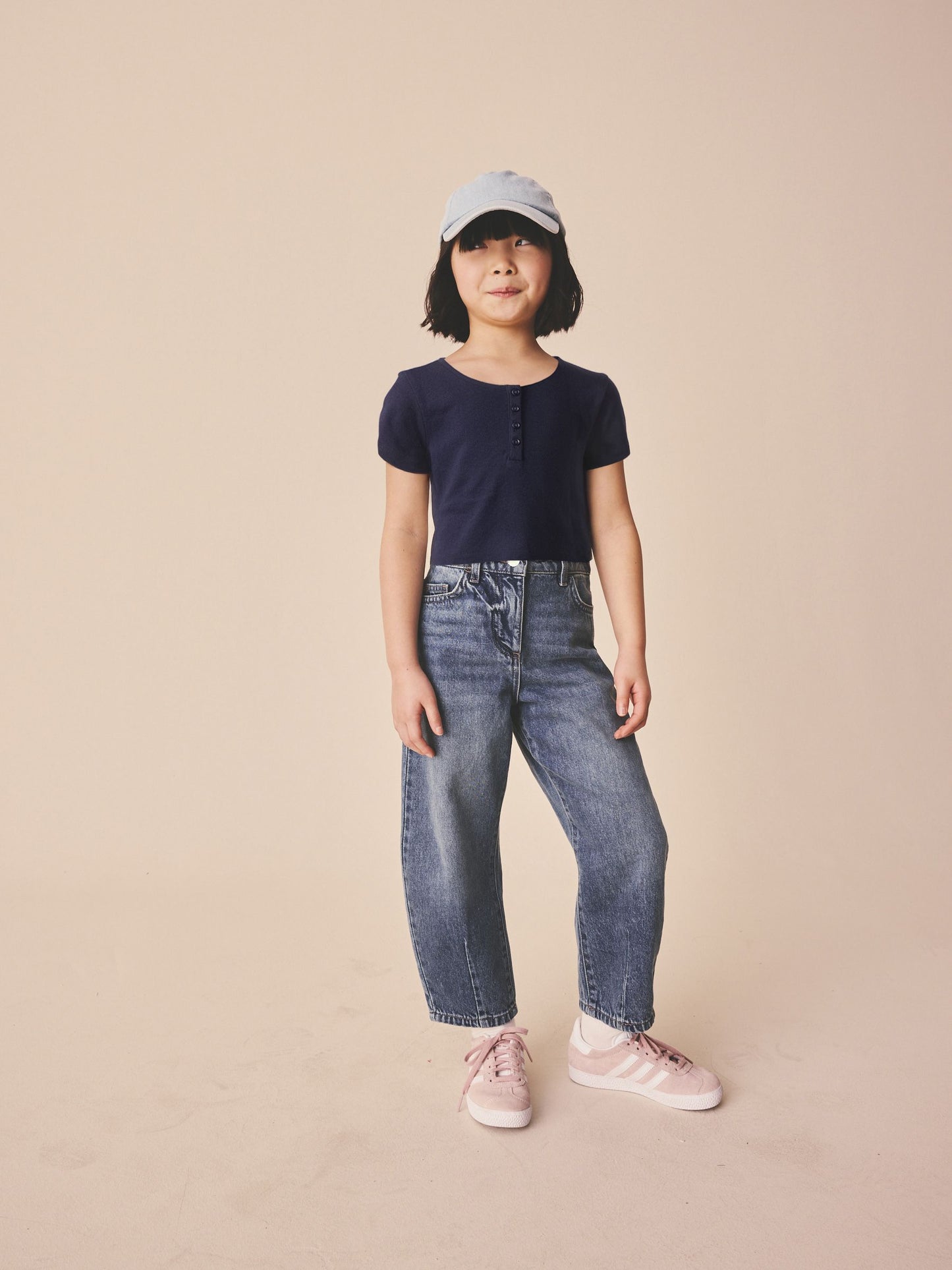 Dsiney Kidz - Navy Pointelle Button Front Top (3-16yrs) image 2