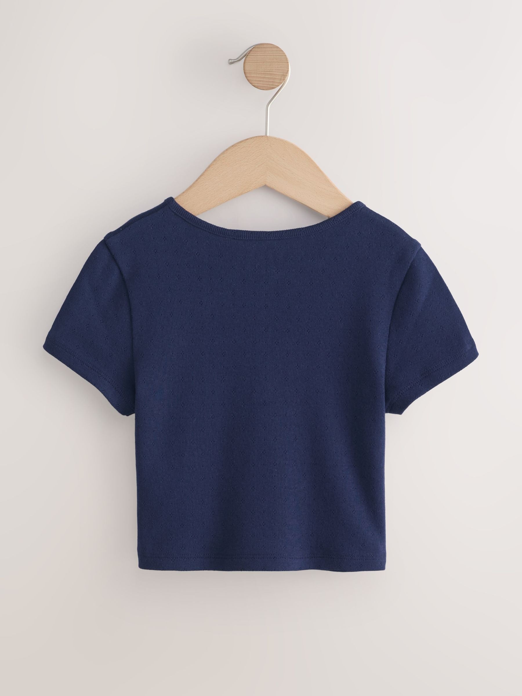 Dsiney Kidz - Navy Pointelle Button Front Top (3-16yrs) image 6