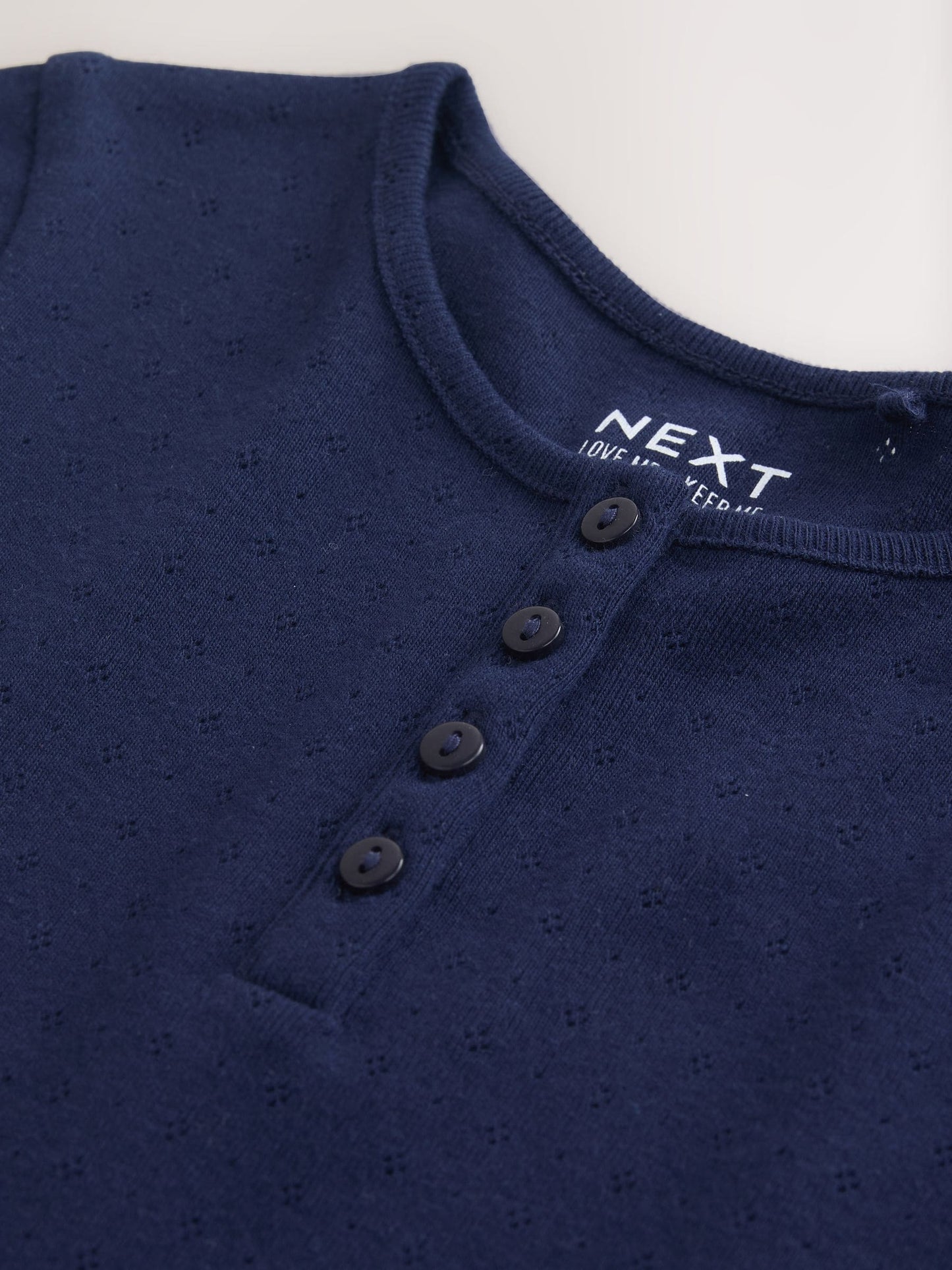 Dsiney Kidz - Navy Pointelle Button Front Top (3-16yrs) image 7