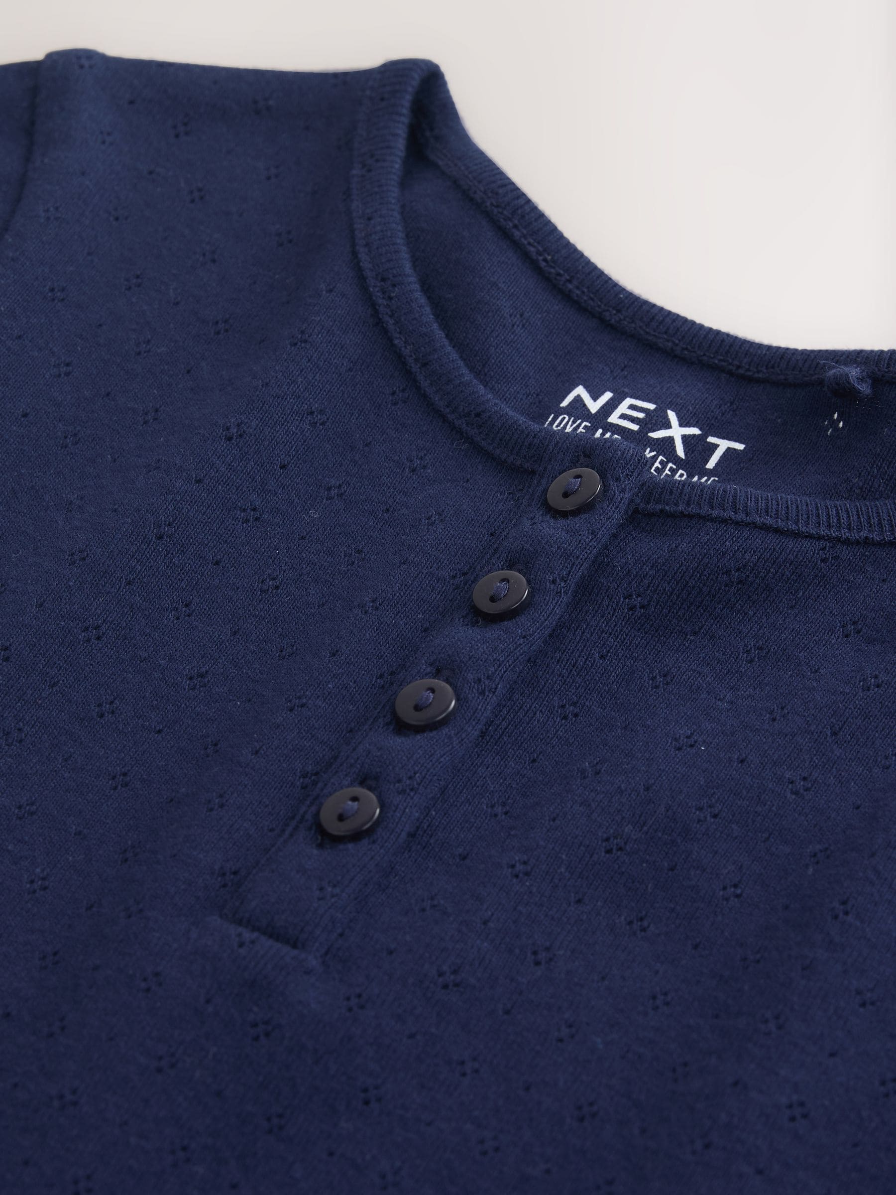 Dsiney Kidz - Navy Pointelle Button Front Top (3-16yrs) image 7