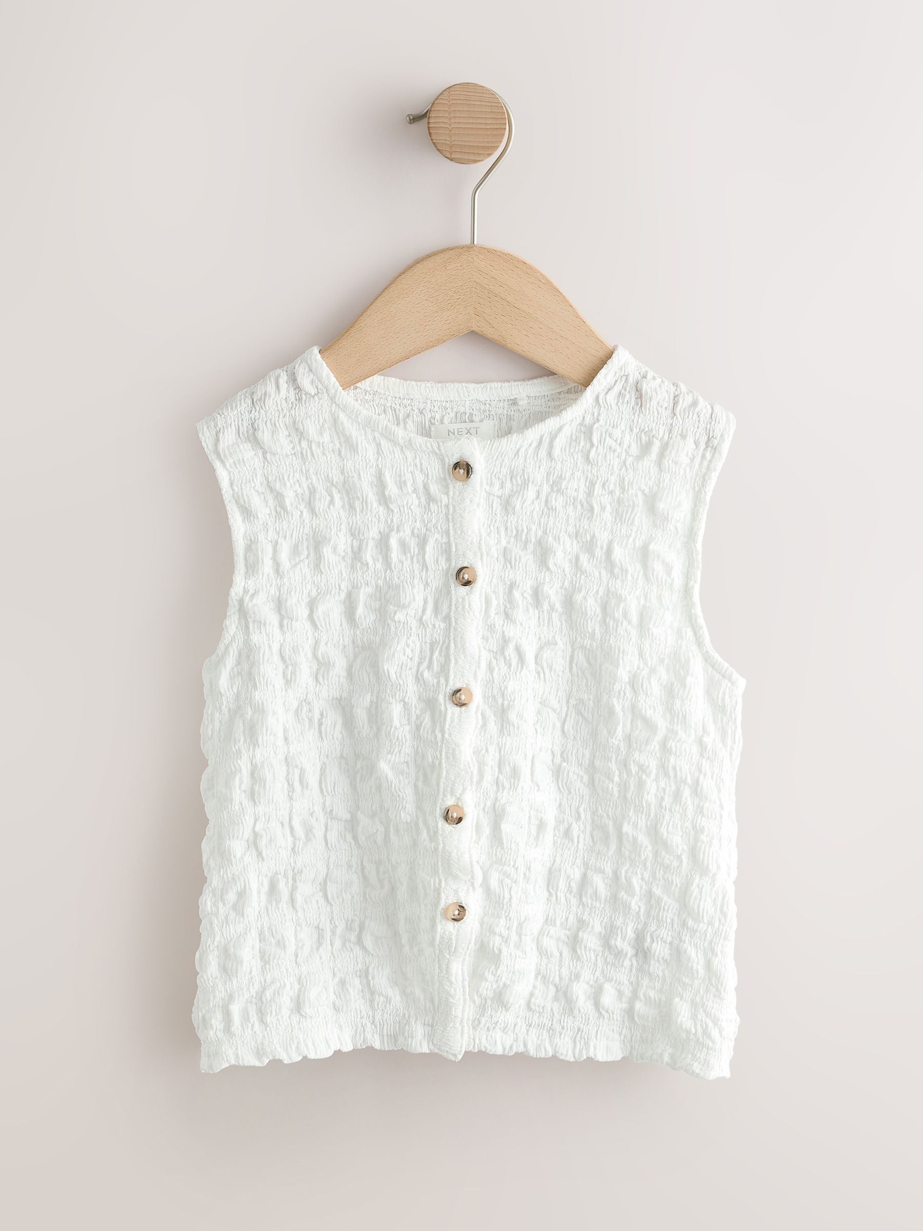 Dsiney Kidz - White Textured Button Front Top (3-16yrs) image 5