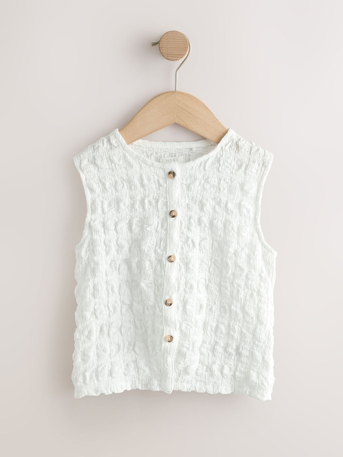 Dsiney Kidz - White Textured Button Front Top (3-16yrs) image 5