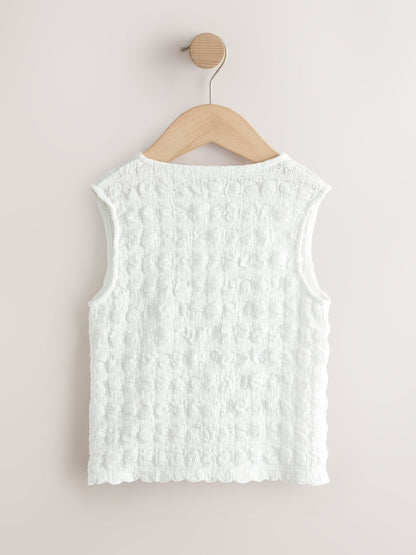 Dsiney Kidz - White Textured Button Front Top (3-16yrs) image 6