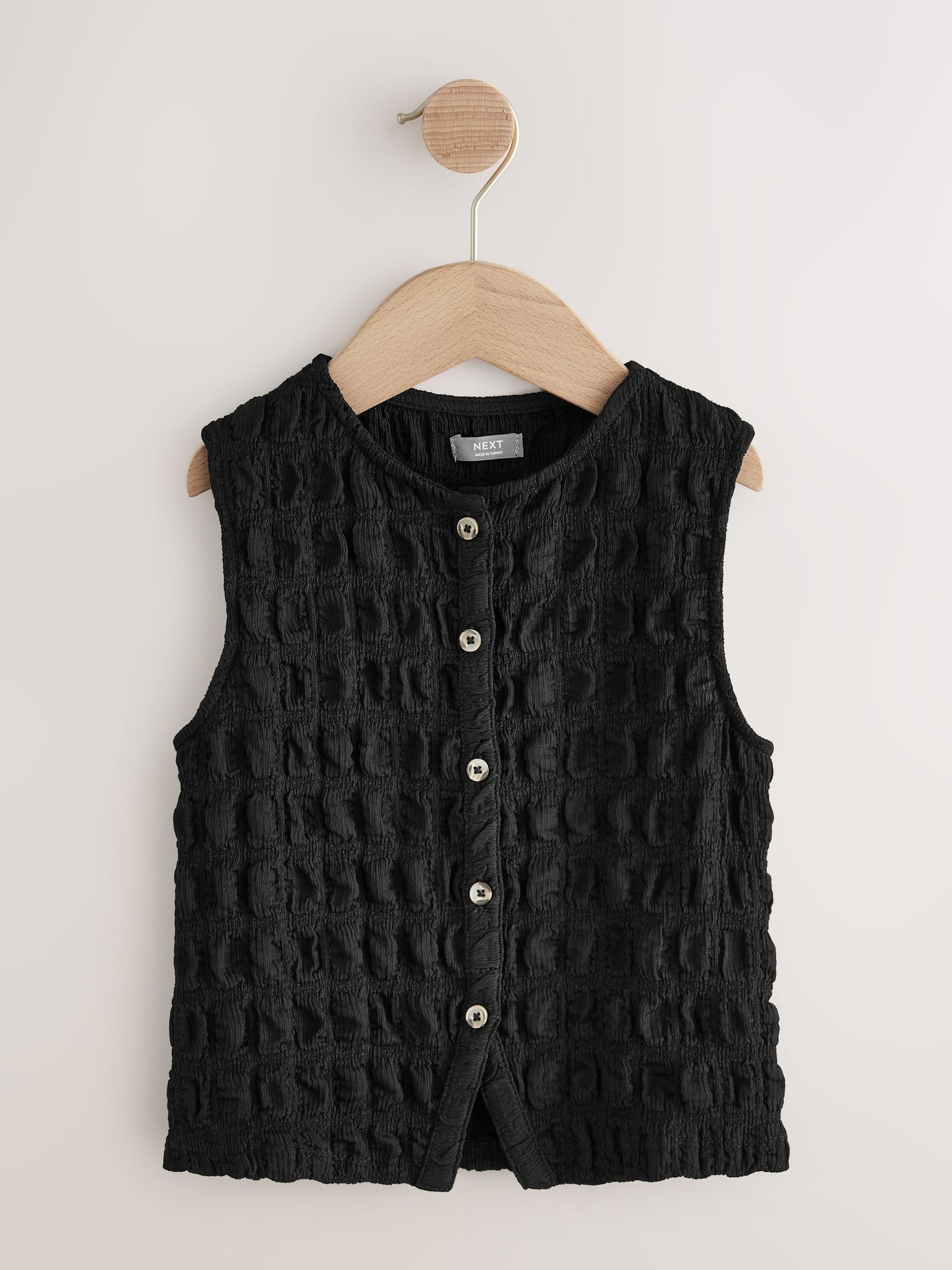 Dsiney Kidz - Black Textured Button Front Top (3-16yrs) image 4