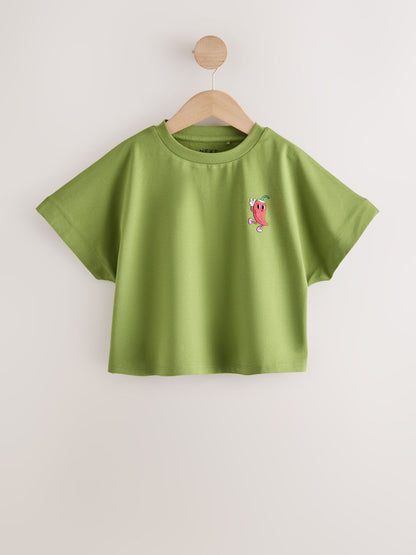 Dsiney Kidz - Pink/Green Boxy Graphic T-Shirts 3 Pack (3-16yrs) image 5